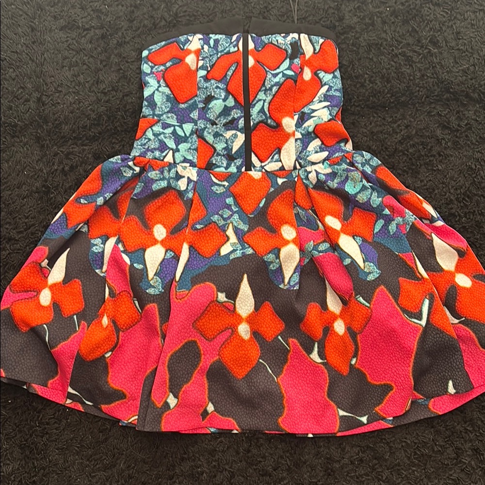 Floral Strapless Peter Pilotto for Target Dress - Red and Blue